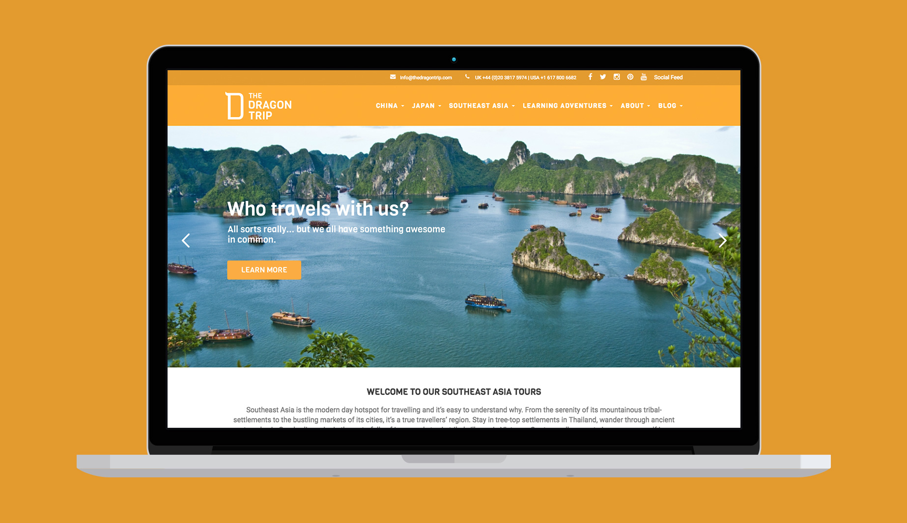 The Dragon Trip website design and build