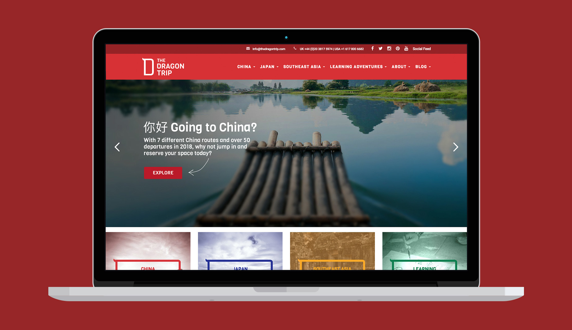 The Dragon Trip website design and build